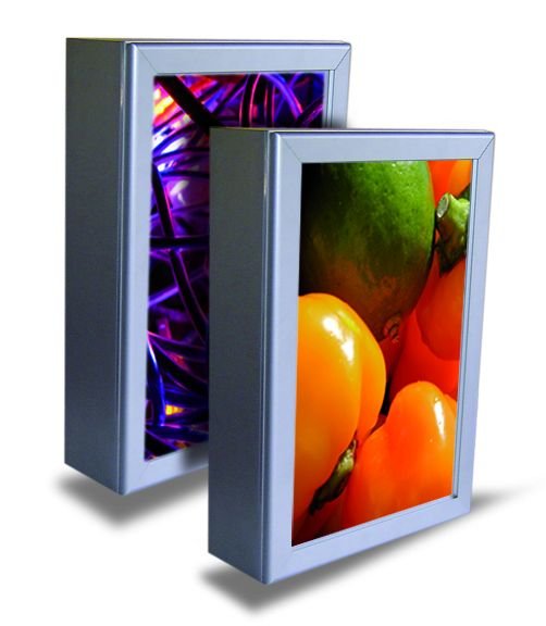 Aviso Luminoso con Marco Abatible