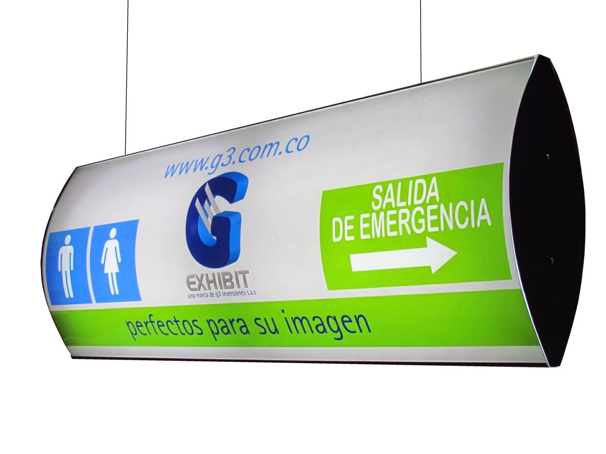 Aviso Luminoso ovalado vista 2