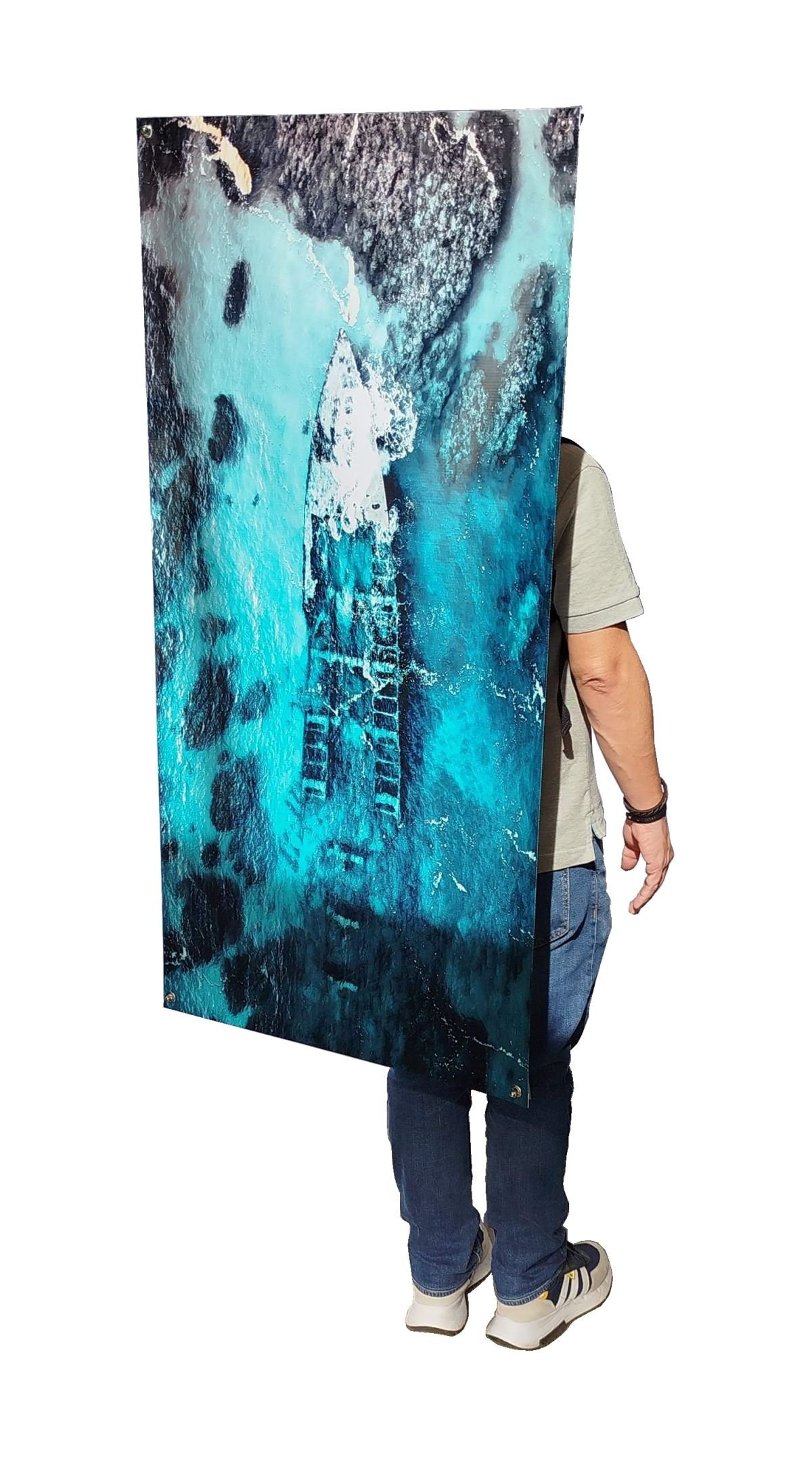 Portapendón hombre valla - Fábrica G3 Soportes